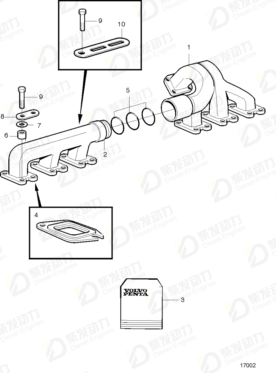 VOLVO Manifold 20412689 Drawing